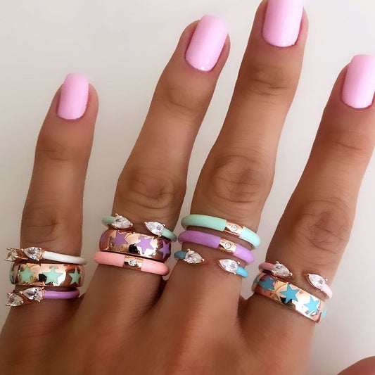 Colorful Pastel  Rings
