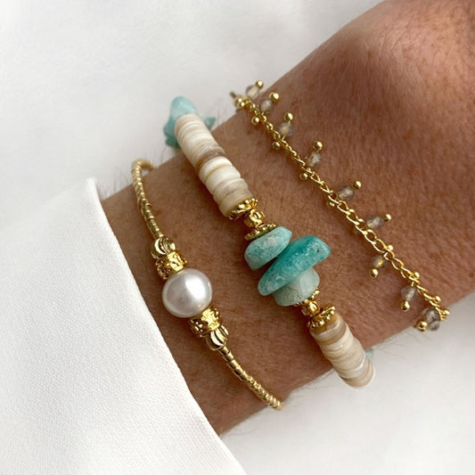 Pearl Crystal Beads  Bracelet